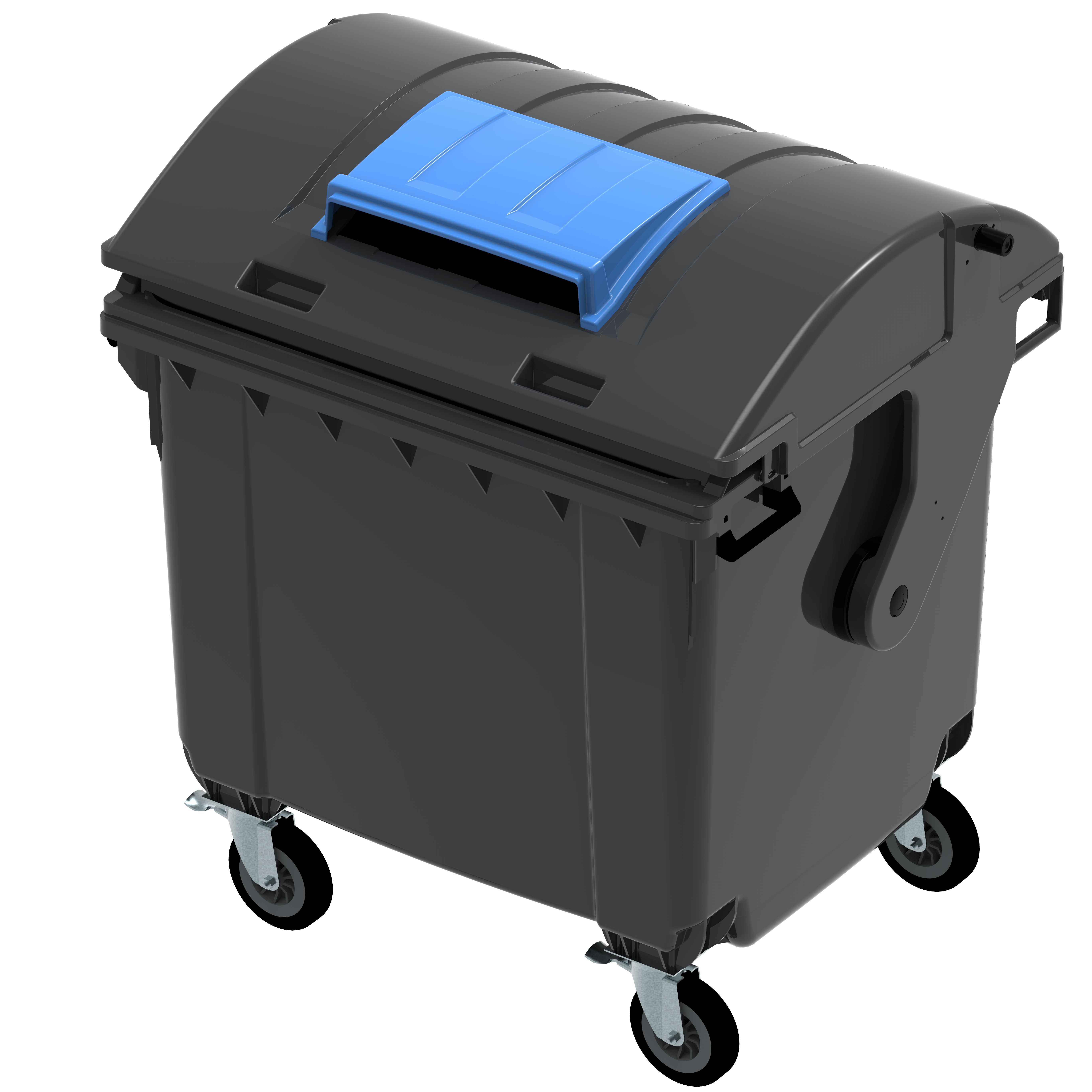 Контейнер для відходів ESE, 1100л, сірий, сферична кришка з лотком